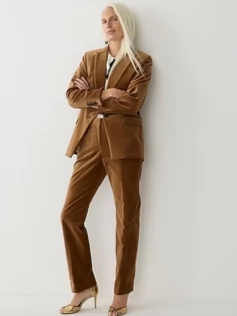 JCrew velvet Kate Straight-Leg Velvet Pants Size 4